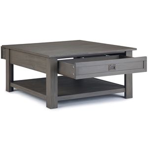 Tavolino da caffè grigio Monroe Square Farmhouse - Product Image 6