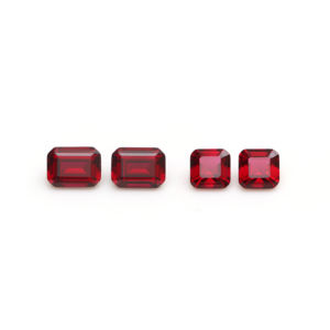 Rubis rouge en vrac, taille émeraude, créé en laboratoire, de 2x3 à 15x20 mm, pour bagues, pendentifs et boucles d'oreilles - Product Image 3