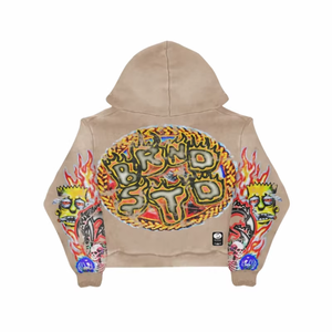 Manufacturer Custom Hoodie Oversized Heavyweight Dtg Printing Graphic Acid Washed Fleece Boxy Cropped 100%Cotton Baggy <b>Zip</b> <b>up</b> - Product Image 3