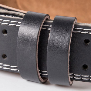High Quality Custom Weightlifting Leather Belt Adjustable Non-Slip Buckle for <b>Back</b> <b>Support</b> OEM Customized Power Lifting Training - Product Image 5