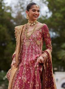 Burgundy Embroidered A-Line Traditional Zipper <b>Lehenga</b> Set Heavy Beaded Wedding Dress Long Sleeve Square Neck Floor Length - Product Image 4