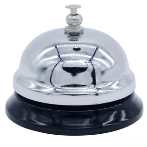 Cloche de table en métal lestée de qualité supérieure, cloche de comptoir à base solide, cloche de bureau robuste pour la réception d'hôtel, la restauration et l'usage domestique - Product Image 5