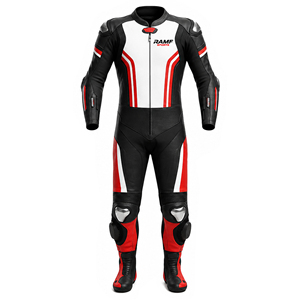 Combinaison de course en cuir pour moto, design personnalisé imprimé, vêtements de sport d'hiver, blanc et noir, course rapide, motard professionnel, qualité supérieure - Product Image 3
