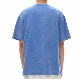 เสื้อยืดโอเวอร์ไซส์ หนัก 180GSM ล้างสีแบบแอซิดวอช สำหรับผู้ชายและผู้หญิง สกรีนโลโก้ได้ สตรีทแวร์ ผ้าคอตตอนวินเทจ ทรงหลวมไหล่ตก - Product Image 4