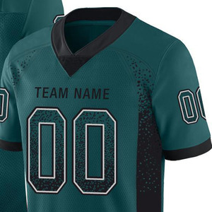 เสื้อฟุตบอลอเมริกันแบบ OEM สั่งทำพิเศษ พิมพ์ลายแบบ Sublimation ผ้าโพลีเอสเตอร์ 100% ชุดทีมลำลองแบบกำหนดเองได้ ออกแบบเสื้อผ้าสำหรับนักกีฬา - Product Image 3