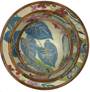Bol de service élégant en bois de manguier, fait main, pour cuisine et table, idéal pour salades, soupes et autres plats, ensemble de 3 bols et 2 cuillères - Product Image 4