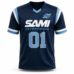 เสื้อเบสบอลทีมเหย้าสำหรับผู้ชาย แบบสั่งทำพิเศษ ปักลาย ปักด้วยความร้อน พิมพ์ลายโลโก้ ระบายอากาศได้ดี มีไซส์พลัส - Product Image 1