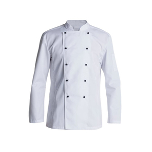 Chaqueta de Chef Unisex de Diseño OEM, Transpirable, de Poliéster y Algodón, Hecha a Medida, para Cocina, Restaurante, Trabajo, Hotel, Cafetería - Product Image 1