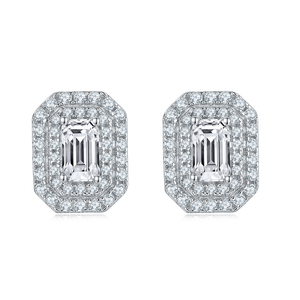 oem fine jewelry women diamond 925 sterling <b>silver</b> <b>stud</b> d color vvs certified moissanite earrings wholesale manufacturing post - Product Image 2