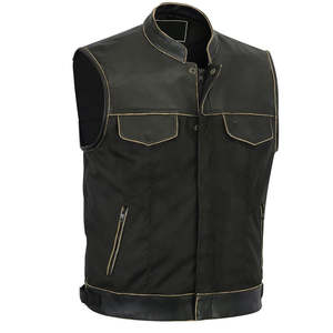 Gilet de sécurité moto en cuir de vachette premium, coupe-vent, grande taille, respirant, imperméable, personnalisé pour les motards, Nouveauté 2026 - Product Image 3