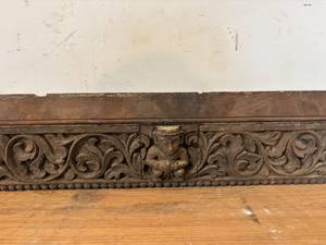 Vintage Solid Teak Wood <b>Panel</b> Fine Embossed Carving Midcentury Modern Paradise Handicrafts Home Office Wall Hanging Furniture - Product Image 5