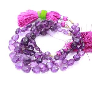 African Amethyst Faceted Heart Shape Loose Gemstone Beads 5-7mm Natural Polished Stone Beads For Jewelry Wholesale - Product Image 1