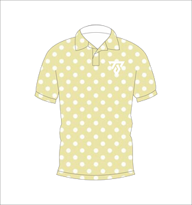 Mens Pale Yellow White Polka Dot Polo Shirt Custom Sublimation Short Sleeve Summer Casual Breathable Lightweight Golf Shirt - Product Image 4