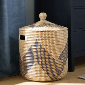 Meilleur prix de gros Panier de rangement en jonc de mer tissé à la main Décoration d'intérieur personnalisable pour les solutions de rangement de la lessive Direct usine - Product Image 2