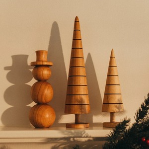 Décoration murale en bois pour arbre de Noël - Moderne, écologique, taille personnalisable pour bureau, appartement, maison, réception - Product Image 5