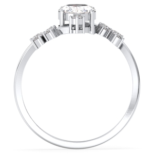 Anillos de compromiso REYES de diseño elegante de plata de ley 925 con moissanita para mujer, regalo de aniversario caro para esposa, joyería fina - Product Image 6