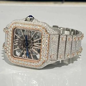 <b>Speed</b> Gift Jewelry Luxury Moissanite <b>Square</b> Men's Watch Analog Quartz ETA Movement 28mm Sapphire Crystal Water Resistant 10m - Product Image 2
