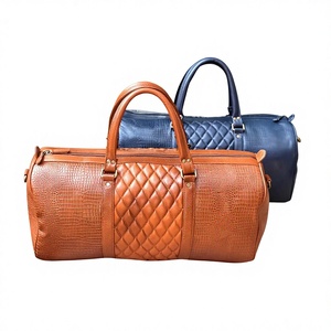 OEM ODM Customised 100% Genuine Leather Duffle Bag Lightweight Multifunctional Large Space Travel Bag Fashion Style Zipper - Product Image 1