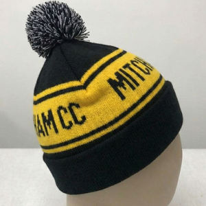 Vente en gros de bonnets en tricot ajustables de haute qualité 100% coton, chauds, respirants, imperméables, broderie 3D unisexe - Product Image 4