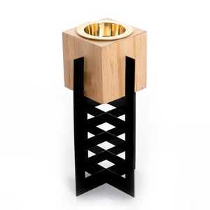 Luxury Wooden <b>Bakhoor</b> <b>Burner</b> With Modern Metal Stand Arabic Oud Holder Home Fragrance Censor Ramadan Eid Gift Decor Wooden Craft - Product Image 4