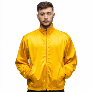 <b>Mens</b> Soft Satin Fashion <b>Jacket</b> Casual <b>Lightweight</b> Outerwear Zip Closure Ribbed Waist Modern Street Style Coat For Daily Wear - Product Image 5