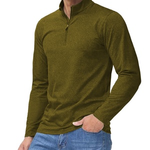 Sudaderas de Algodón de Alta Calidad para Hombre con Media Cremallera, Estilo Pullover con Cuello Simulado, Fabricación OEM ODM para Ropa Deportiva - Product Image 1