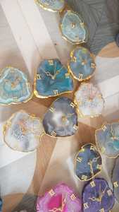 Relojes de Ágata en Rebanadas, Relojes de Ágata Muy Demandados en Venta, Ágata Bellamente Colorida para Decoración del Hogar o Jardín - Product Image 3
