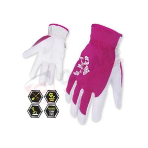 Gants de travail de jardinage en cuir PU polyester à impression florale respirante à doigts entiers enduits de nitrile à bas prix - Product Image 1