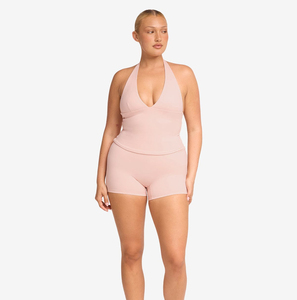 Shorts de sport pour femmes, légers, à séchage rapide, écologiques, en spandex/coton, taille haute, élastiques, pour l'été, entraînement, décontractés, logo personnalisé - Product Image 5
