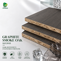 Panneau OSB mélaminé Jinbase 18 mm en chêne fumé graphite 1220x2440 mm E0, panneau à fibres orientées, poncé, certifié CE, garantie 1 an