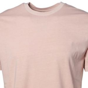 T-shirt à manches courtes pour homme en coton doux, rose clair, col rond, basique, léger, respirant, pour tous les jours, été - Product Image 4