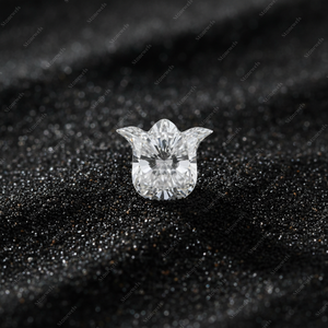 เพชรรูปทรงดอกทิวลิปที่สวยงามได้รับการรับรองจาก VS1 0.5CT VVS CVD HPHT สีสันสดใสจากอินเดียขายส่ง - Product Image 2