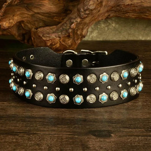 Comfortable Wholesale braided leather pet <b>collar</b> with durable construction for <b>small</b> and large <b>dogs</b> in reasonable price - Product Image 2