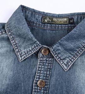 Camisas de Mezclilla Modernas Casuales para Hombre, 100% Algodón, Lavado Medio, Transpirables, Ligeras, a la Moda, Venta al Por Mayor - Product Image 5