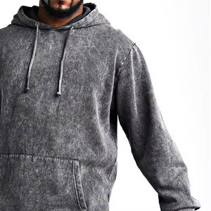 Survêtement homme personnalisé avec logo brodé, respirant, effet délavé, 100% coton, streetwear, bonne qualité et confortable. - Product Image 5