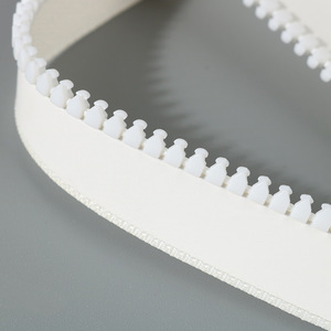 Fermeture éclair en résine blanche imperméable, très vendue, 5 #   Fermeture éclair en résine à extrémités fermées, fermeture éclair en plastique pour vêtements - Product Image 3