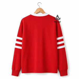 HMR Custom Cardigan Delta Sigma Cardigan Custom Made Cotton Letters Embroidered Blue & <b>Gold</b> Greek Sorority Women Sweater in Red - Product Image 3