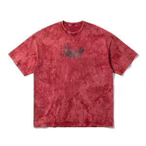 Camiseta Informal de Corte Regular para Mujer, de Forro Polar de Poliéster, Transpirable, Lisa, con Cuello Redondo, Manga Corta, Logotipo Visible, Rojo Intenso, 180g, Primavera/Verano - Product Image 1