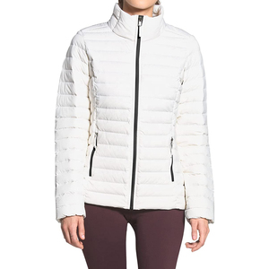 2026 New Women's White Down Puffer Jacket Full <b>Sleeve</b> Stand Collar Zipper Closure Solid Color Winter Warm Outerwear ODM OEM - Product Image 1