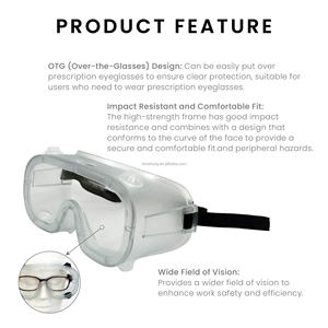 CE certified over the glasses impact-resistant eye safety goggles for protects against food particles - Product Image 3