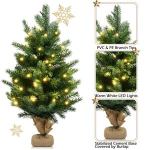 24-Inch Christmas Tree with LED Lights Elegant and Dazzling Holiday Decor - Product Image 3