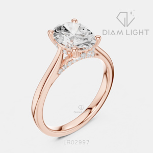 1.69CT Oval Cut Lab Grown Diamond <b>Ring</b> 14KT White Gold F+ Color VS+ Clarity IGI Certified Classic Engagement <b>Ring</b> - Product Image 4
