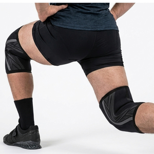Rodilleras de neopreno personalizadas de 7 mm para levantamiento de pesas, soporte de rodilla para powerlifting, entrenamiento en gimnasio, OEM ODM para unisex - Product Image 3