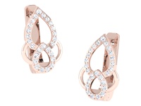 Roségold-Plattierte Luxus Sterling Silber Blumenförmige Halo-Ohrstecker für Damen Perfektes Geschenk für Hochzeit, Party oder Verlobung
