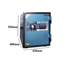 Le coffre-fort HOSHANG HS-56E est fabriqué en acier inoxydable écologique et durable et est résistant au feu et à l'eau. - Product Image 1
