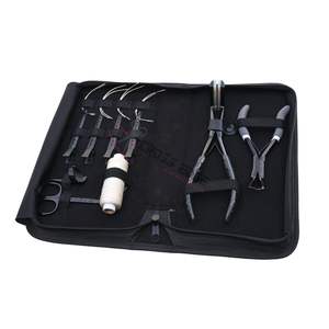 Kit Profesional de Herramientas para Extensiones de Cabello: Alicates para Cintas Adhesivas, Pinzas de Seccionamiento, Agujas de Coser, Tijeras para Cortar Hilo, Extractor de Cuentas - Product Image 1