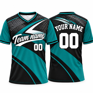Custom Sublimated Printed <b>Football</b> Jersey V-Neck Short Sleeve American <b>Football</b> <b>Shirt</b> Men Quick Dry Breathable Team Sports - Product Image 3