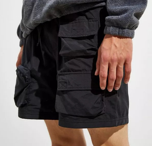 2026 Wholesale Trending Streetwear Double <b>Layer</b> Cargo Style Shorts Men Custom Solid Colors Design <b>Mid</b> Waist Shorts For Unisex - Product Image 1