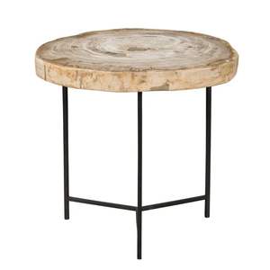 Table d'appoint en fer avec plateau en bois écologique, favorisant une vie durable avec des matériaux et un style responsables - Product Image 2