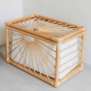 Rattan <b>storage</b> boxes container box chest in <b>large</b> capacity eco friendly fiber <b>basket</b> trunk - Product Image 2